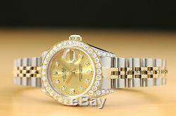Genuine Ladies Rolex Datejust 2-tone Quickset Watch & 1.13 Ct Diamond Bezel