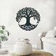 Geometric Tree Of Life Metal Wall Art Decor Home Decoration Celtic Nature Hippie