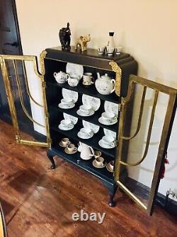 Gorgeous Vintage Art Deco Cocktail Gin Glass Display Cabinet
