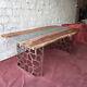 Gray Epoxy Wooden Walnut Center Dining Table Handmade Outdoor Deco Made To Order
