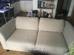 Grey Fabric 2-seater sofa bed, slightly used in a smoke free pet free home