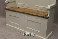 Hall Stand Settle Reclaimed Painted Pine With Storage