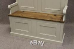 Hall Stand Settle Reclaimed Painted Pine With Storage
