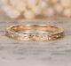 Hand Engraved Art Deco Antique Style 14k Yellow Gold Engagement Wedding Ring