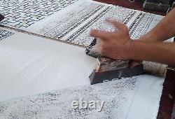 Hand Woven Cotton Dhurries Kitchen Gray Kilim Living Room Area Rugs Outdoor Mats