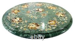 Handcrafted Marble Coffee/Corner Table Top with Pietre Dura Artwork/Inlay Work