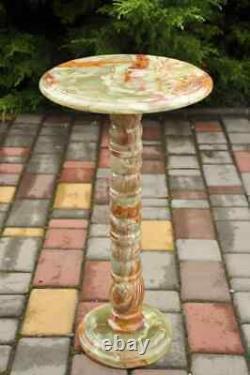 Handmade Onyx Stone Coffee Table, 30 cm