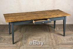 Handmade Pine 250cm French Farmhouse Table With A Painted Base The Provence