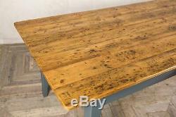 Handmade Pine 250cm French Farmhouse Table With A Painted Base The Provence