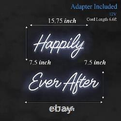 Happily Ever After 70cmx54cm Neon Sign Lamp for Wedding Party Cool White Color