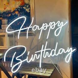 Happy Birthday Acrylic Lamp Neon LED Sign 20 Wall Art Light for Home Party