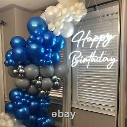 Happy Birthday Acrylic Lamp Neon LED Sign 20 Wall Art Light for Home Party