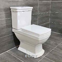 Hemsley Coupled WC Toilet Art Deco Style Close Including Soft Close Seat