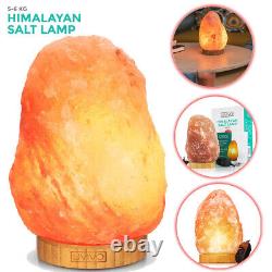 Himalayan Salt Lamp Dimmer Crystal Pink Rock Natural Healing Ioniser Home 5-6kg