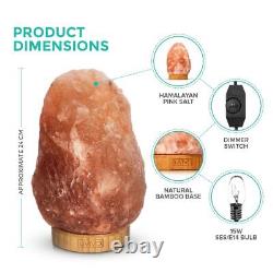 Himalayan Salt Lamp Dimmer Crystal Pink Rock Natural Healing Ioniser Home 5-6kg