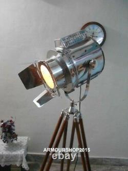 Hollywood Searchlight Floor Lamp Tripod Lighting Nautical Spotlight Home Decor