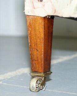 Howard & Son's Fully Stamped Original Victorian Walnut Armchair Original Castors