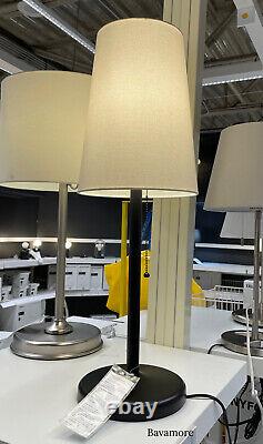 IKEA PORTILA Table lamp, White/dark brown, 604.270.47 BRAND NEW