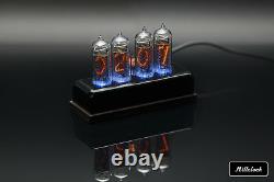IN-14 NIXIE TUBE CLOCK ASSEMBLED ACRYLIC ENCLOSURE ADAPTER 4-tubes by MILLCLOCK