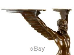 Icarus Statue Art Deco Bronze Sculpture Signed Gennarelli on Marblebase