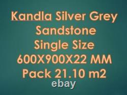 Indian Kandla Silver Grey Sandstone Hand Cut Patio Stone Paving Slabs 600X900 MM