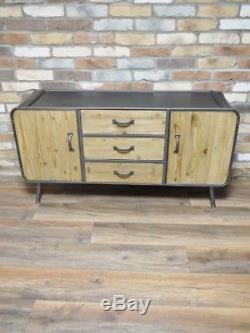 Industrial Vintage Style Wood Large Sideboard, Retro Cabinet With Storage