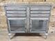 Industrial Style Metal Sideboard, Rustic Metal Cabinet With Storage