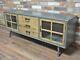 Industrial Vintage Wood Style Sideboard With 2 Doors And 3 Drawers