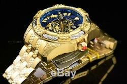Invicta 52mm Bolt Snake 24K Gold Plated Automatic Skeletonized Bracelet Watch
