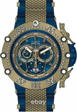 Invicta 52mm Subaqua Noma VII Swiss Chrono Khaki Gold Blue/Green Diamond Watch