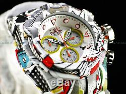 Invicta Bolt Zeus Hydroplated Bracelet Graffiti White Chronograph 52mm Watch New