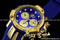 Invicta Men 55mm Subaqua 3 Poseidon AGE of EMPIRE Blue MOP Chrono 18k Gold Watch