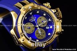 Invicta Men 55mm Subaqua 3 Poseidon AGE of EMPIRE Blue MOP Chrono 18k Gold Watch