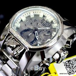 Invicta Reserve Magnum Meteorite Diamond 2 Swiss Mvt Dials Steel 52mm Watch New