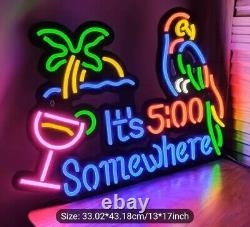 It's 500 Some Where And Parrot LED Neon Sign, Art Wall Lights Good Quality