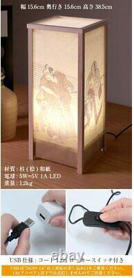 Japanese Style Floor Light Wasi Lamp kabuki ukiyoe USB Lights Made in Japan