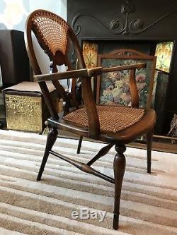 John Tucker And Son Art Deco Chair Rattan Caned Retro Vintage Armchair Desk 20s