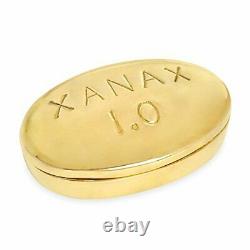 Jonathan Adler Brass Pill Box Xanax