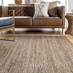 Jute Rug Handmade Rectangle Farmhouse Rug Home Decor Runner Living Room Carpet