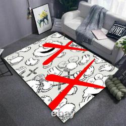 Kaws Bear Graffiti Bedroom Living Room Rug Doormat Door Floor Mat Carpet Large