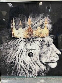 King Lion head and Queen Lioness mirror pictures, 55x55 animal king Lion