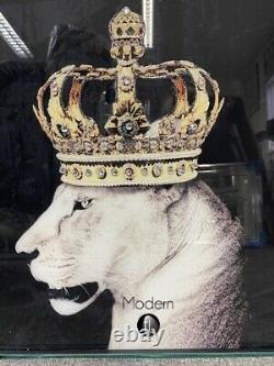 King Lion head and Queen Lioness mirror pictures, 55x55 animal king Lion