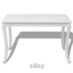 Kitchen Dining Table White High Gloss Table Rectangle Dining Room Home Office UK