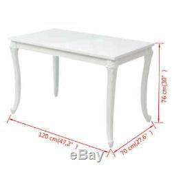 Kitchen Dining Table White High Gloss Table Rectangle Dining Room Home Office UK