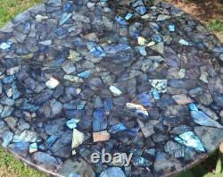 Labradorite Agate Handmade Stone Coffee Table Agate Dining Table Home Deco