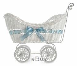 Large Baby Pram Hamper Wicker Basket Baby Shower Party Gifts Boys Girls New Born