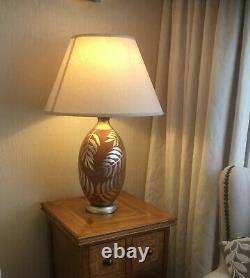 Large Ceramic Table Lamp Cream Shade