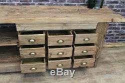 Large Reclaimed Rustic Pine Sideboard Industrial Style Unit Work Bench