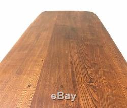 Large Vintage Mid Century ERCOL Plank Top Light Beech/Elm Windsor Dining Table