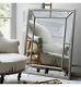 Lawson Large Wide Frame Rectangle Overmantle Pewter Silver Wall Mirror 38x30